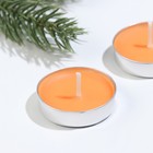 Набор свечей чайных ароматических, 6 шт, апельсин, Новый год - фото 7883335