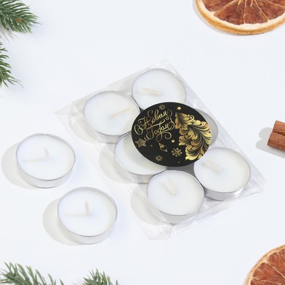 Набор свечей ароматических чайных 6 шт., ваниль «Новый год»