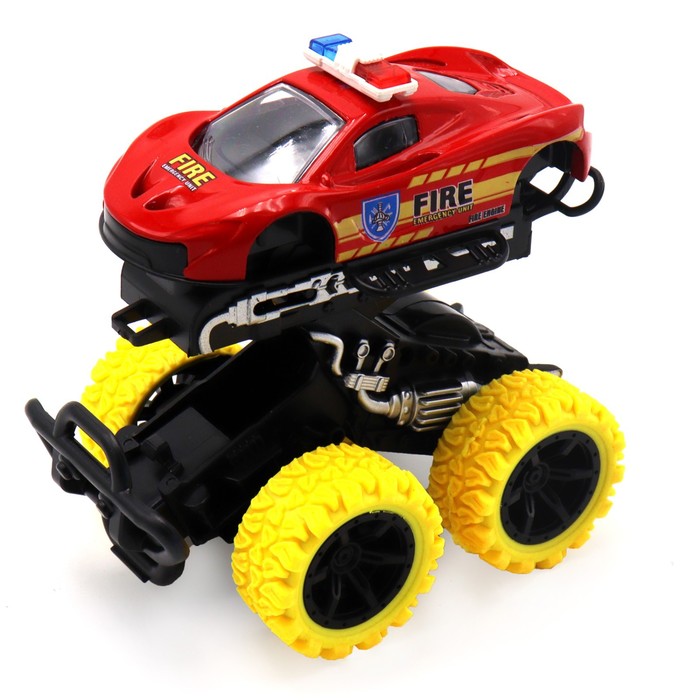 Машинка инерционная Funky Toys «Пожарная», die-cast, с краш-эффектом, 15.5 см
