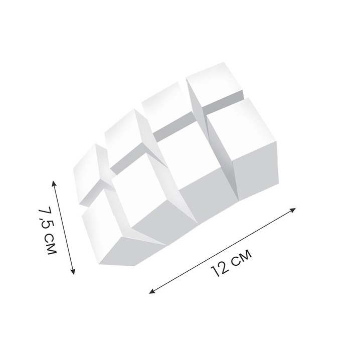 Губка меламиновая, 8 кубиков, 12х7.5х3.7 см - фото 1905036298