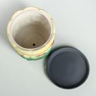 Горшок для цветов "Поляна", жёлто-зелёный, керамика, 6 л - Фото 3