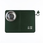 Коврик силиконовый под миску, 40×30 см, зеленый - Фото 2