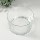 Подсвечник стекло на 1 свечу "Круглый" прозрачный 12,7х12,7х7,8 см - фото 25487611
