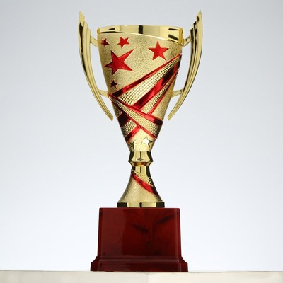 Кубок золотой 183A, наградная фигура, подставка пластик, 22.5×11×8.5 см