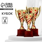 Кубок 183B, наградная фигура, золото, подставка пластик, 20,5 × 9,5 × 7,5 см. - фото 320805671