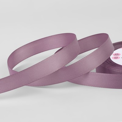 Лента репсовая, 15 мм, 23±1 м, сливовая №126