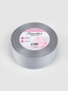 Лента репсовая, 40 мм, 23±1 м, светло-серая №3 - Фото 4