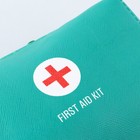 Аптечка дорожная из искусственной кожи "FIRST AID KIT", 14х10х5 см, зелёный 9896342