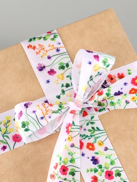 Лента атласная «Весеннее поле», 2.5 см × 22.5 (± 1) м, разноцветная  (артикул 9898114)  большой выбор товаров оптом и в розницу по низким ценам с доставкой