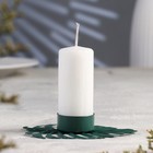 Подсвечник металлический "Кувшинка", на одну свечу, 12.3 х 10 х 2 см, зеленый - фото 3450883