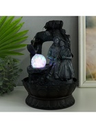 Фонтан настольный с подсветкой «Кришна и Радха сидят у водопада», от сети, 20×20×30 см 9934401