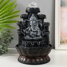 Фонтан настольный с подсветкой «Ганеша в сером под водопадами», от сети, 20×20×30 см - Фото 1