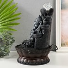 Фонтан настольный с подсветкой «Ганеша в сером под водопадами», от сети, 20×20×30 см - Фото 4