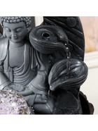 Фонтан настольный с подсветкой «Будда в сером с кувшинами», от сети, 20×20×30 см 9934406