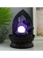 Фонтан настольный с подсветкой «Будда в сером с кувшинами», от сети, 20×20×30 см 9934406