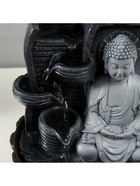 Фонтан настольный с подсветкой «Будда в сером у стены», от сети, 20×20×30 см 9934407