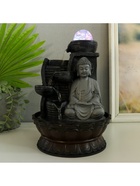 Фонтан настольный с подсветкой «Будда в сером у стены», от сети, 20×20×30 см 9934407