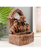 Фонтан настольный с подсветкой «Два слона под аркой», от сети, 19×14×26 см - Фото 5