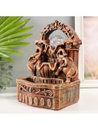 Фонтан настольный с подсветкой «Два слона под аркой», от сети, 19×14×26 см - Фото 6