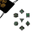 Набор кубиков для D&D (Dungeons and Dragons, ДнД) "Время игры", серия: D&D, 7 шт, зеленые - фото 298788020