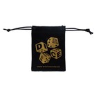 Кубики - дайсы для ДнД, набор 7 шт., золотые - Фото 3