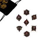 Набор кубиков для D&D (Dungeons and Dragons, ДнД) "Время игры", серия: D&D, 7 шт, черные - фото 3249648