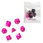 Кубики - дайсы для ДнД «Рубеллит», набор 7 шт. - Фото 1