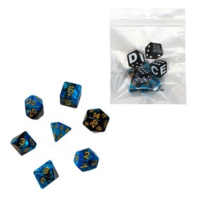 Набор кубиков для D&D (Dungeons and Dragons, ДнД) "Время игры. Сапфир", серия: D&D, 7 шт
