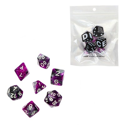 Кубики - дайсы для ДнД «Аметист», набор 7 шт.