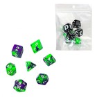 Кубики - дайсы для ДнД «Нефрит», набор 7 шт. - Фото 1