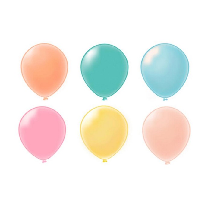 Шар латексный 10" Макаронс ассорти, пастель, набор 100 шт., МИКС - Фото 1