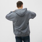 Толстовка мужская, начёс, цвет тёмно-серый, размер 52 - фото 23635622