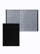 Папка с 20 вкладышами А5, 500 мкм, Calligrata, текстура «песок», черная - Фото 2