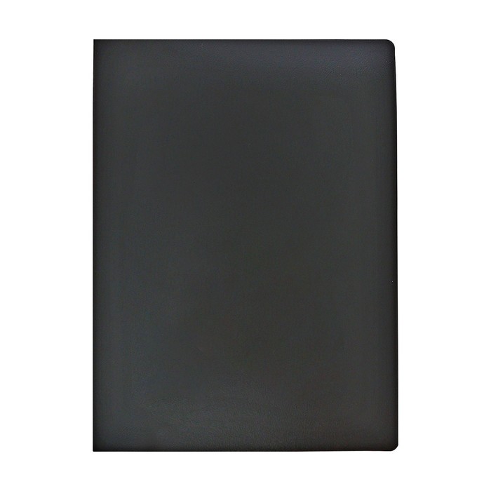 Папка с 20 вкладышами А5, 500 мкм, Calligrata, текстура "песок", черная