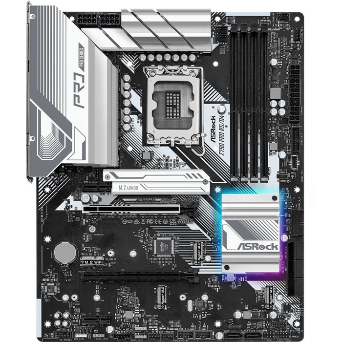 Материнская плата Asrock Z790 PRO RS/D4 Soc-1700 Intel Z790 4xDDR4 ATX AC`97 8ch(7.1) 2.5Gg   100447 - фото 51490994