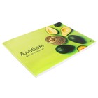 Альбом для рисования А4, 40 листов на склейке "Авокадо", обложка мелованный картон, блок 100 г/м² - фото 8180491