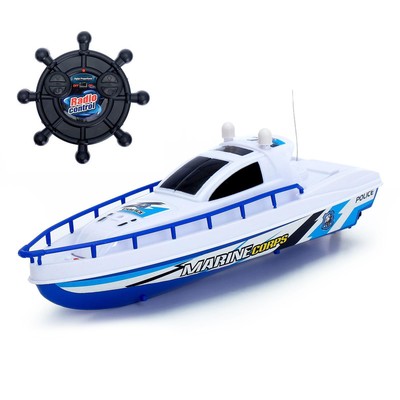 УЦЕНКА Катер радиоуправляемый «Патруль», работает от батареек, МИКС