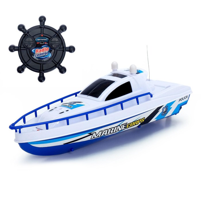 УЦЕНКА Катер радиоуправляемый «Патруль», работает от батареек, МИКС - Фото 1