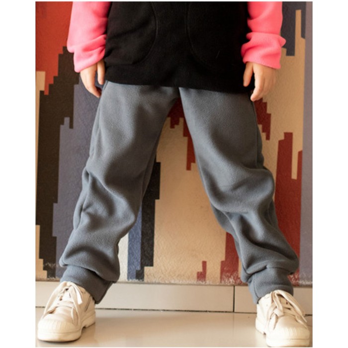 Брюки флисовые детские, рост 104 см, цвет серый - Фото 1