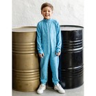 Комбинезон флисовый детский, рост 92 см, цвет голубой - Фото 1