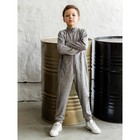 Комбинезон флисовый детский, рост 92 см, цвет серый - Фото 3