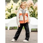 Куртка для девочки, рост 122 см, цвет оранжевый - Фото 2