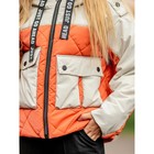 Куртка для девочки, рост 122 см, цвет оранжевый - Фото 5