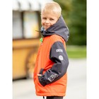 Куртка-бомбер для мальчика, рост 110 см, цвет яркий оранжевый - Фото 4