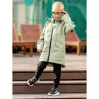 Куртка-парка для мальчика, рост 104 см, цвет шалфей - Фото 3