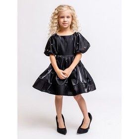 Платье для девочки, рост 122 см, цвет чёрный