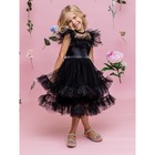 Платье для девочки, рост 128 см, цвет чёрный - фото 109424435