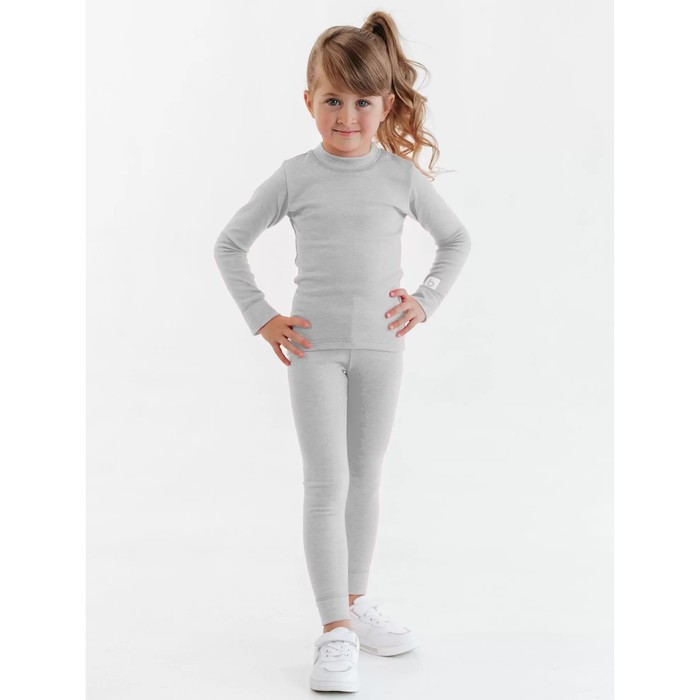 Термобелье-брюки для девочки, рост 104 см, цвет серый - Фото 1