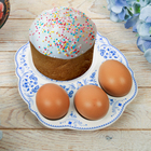 Фигурная пасхальная подставка под яйца «Гжель», 16,5 х 20 см - Фото 4