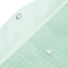 Папка-конверт на кнопке, А4, 80 мкм, «Клетка», тонированная, зелёная - Фото 3